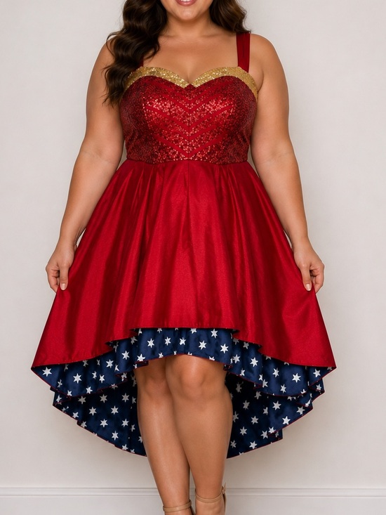 torrid Dresses & Skirts - NWT Torrid DC Comics Wonder Woman Hi Low Dress Torrid Size 1 14W/16W Cosplay